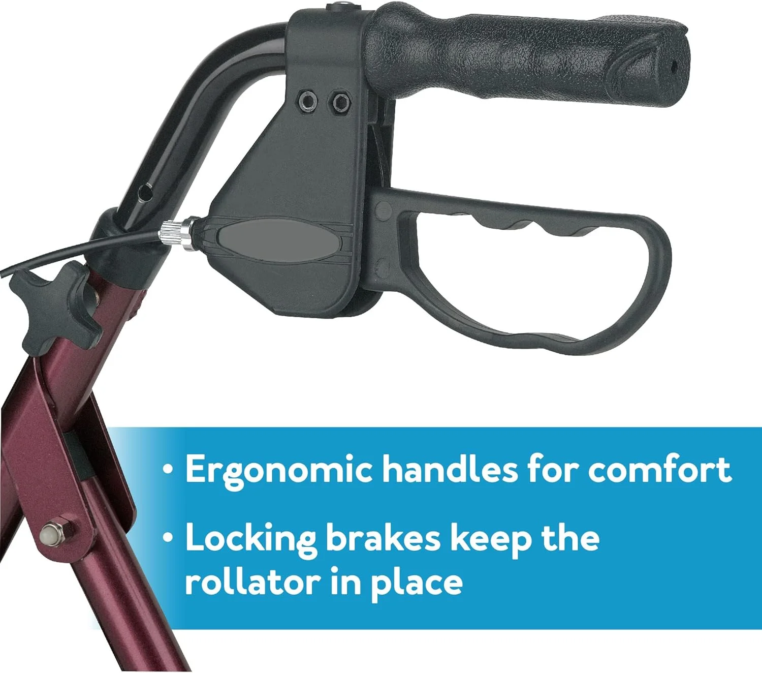 واکر رولیتور Carex با صندلی - واکر بزرگسالان با قابلیت تنظیم ارتفاع با صندلی و چرخ، تحمل وزن تا 113 کیلوگرم، 1 عدد (بسته 1 عددی)