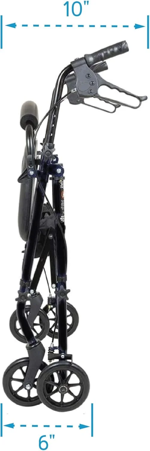 واکر چرخدار آلومینیومی Carex Step 'N Rest برای سالمندان، صورتی - واکر رولیتور با صندلی - با پشتی، چرخ های 6 اینچی، تحمل وزن 250 پوند، سبک وزن واکر چرخدار آلومینیومی Carex Step 'N Rest برای سالمندان، صورتی - واکر رولیتور با صندلی - با پشتی، چرخ های 6 اینچی، تحمل وزن 250 پوند، سبک وزن