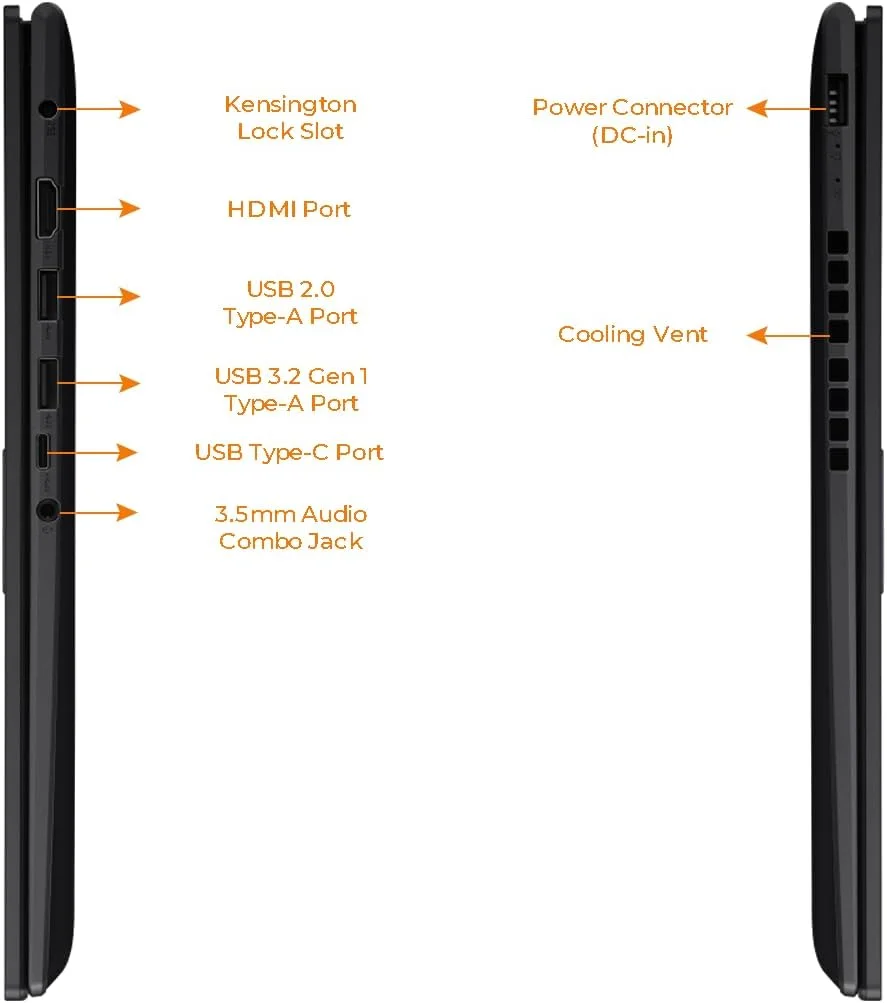 لپ تاپ ایسوس ویووبوک 16 اینچی با نمایشگر WUXGA IPS | کیبورد چیکلت انگلیسی | M1605YA-MB345 | AMD R7-7730U | رم 8 گیگابایت | 512 گیگابایت SSD | ویندوز 11 پرو (ارتقا یافته) - مشکی تاف