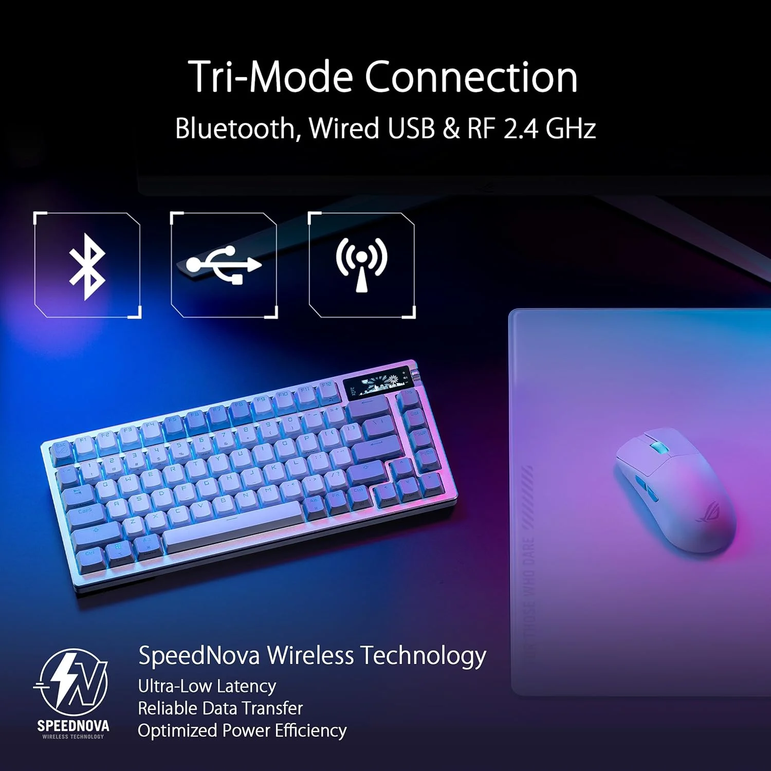 ASUS ROG Azoth - کیبورد - 75%، قابلیت تعویض سریع، 90MP031A-BKFA10