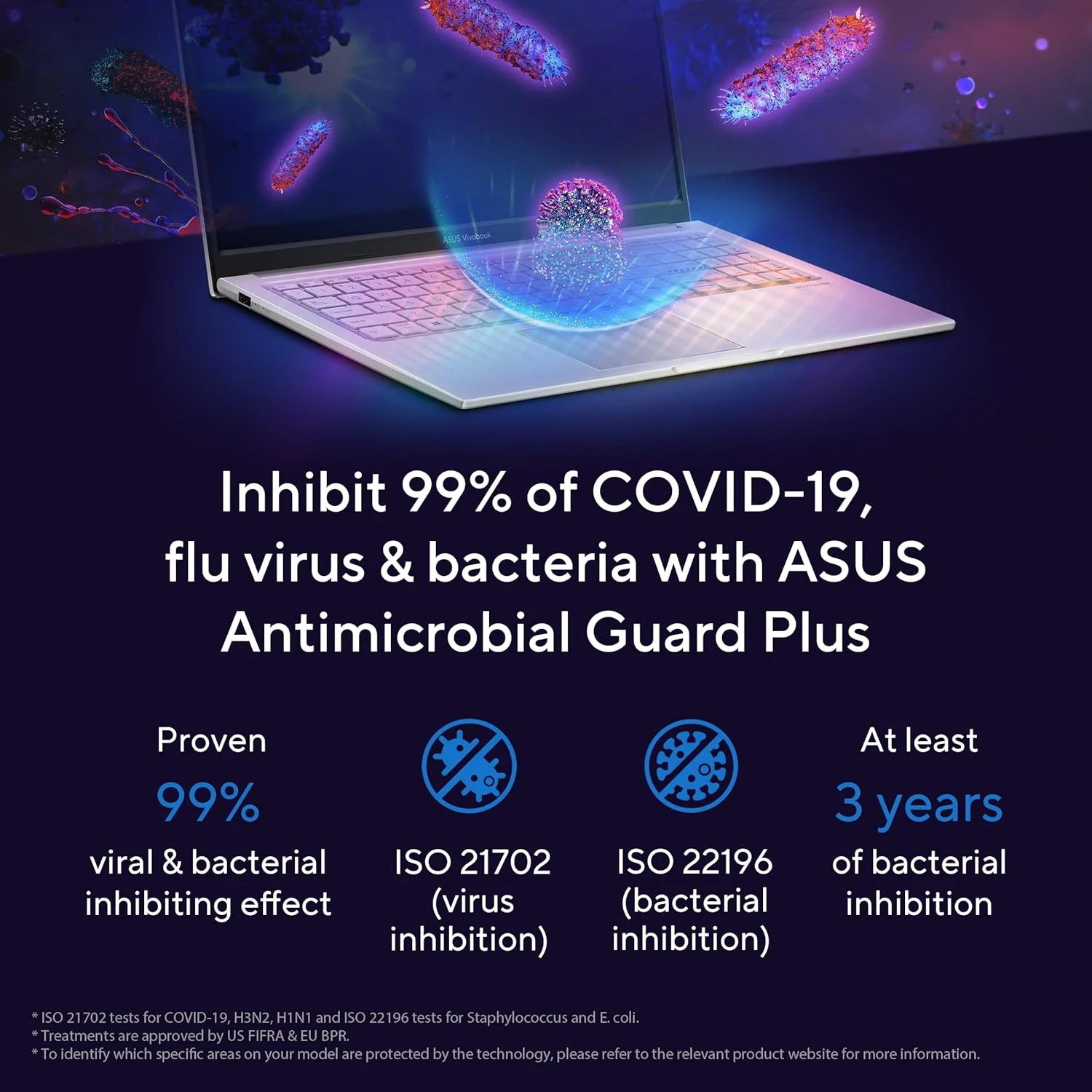 ایسوس ویووبوک 15 X1504VA-NJ121W / نسل سیزدهم پردازنده Intel Core i7-1355U / رم 16 گیگابایت / حافظه SSD 512 گیگابایت / گرافیک SHARED / صفحه نمایش 15.6 اینچ FHD (1920x1080) / ویندوز 11 هوم / کیبورد انگلیسی - عربی - آبی آرام