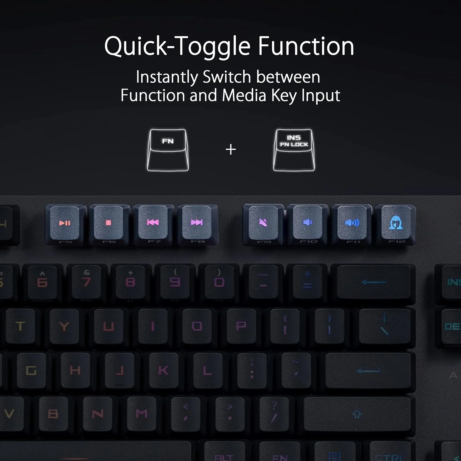 کیبورد گیمینگ 80% ایسوس ROG Strix Scope RX TKL Wireless Deluxe، اتصال سه حالته (RF 2.4 گیگاهرتز، بلوتوث، سیمی)، سوییچ‌های مکانیکی اپتیکال ROG RX آبی، کلیدهای PBT، نورپردازی RGB، استراحتگاه مچ دست، مشکی