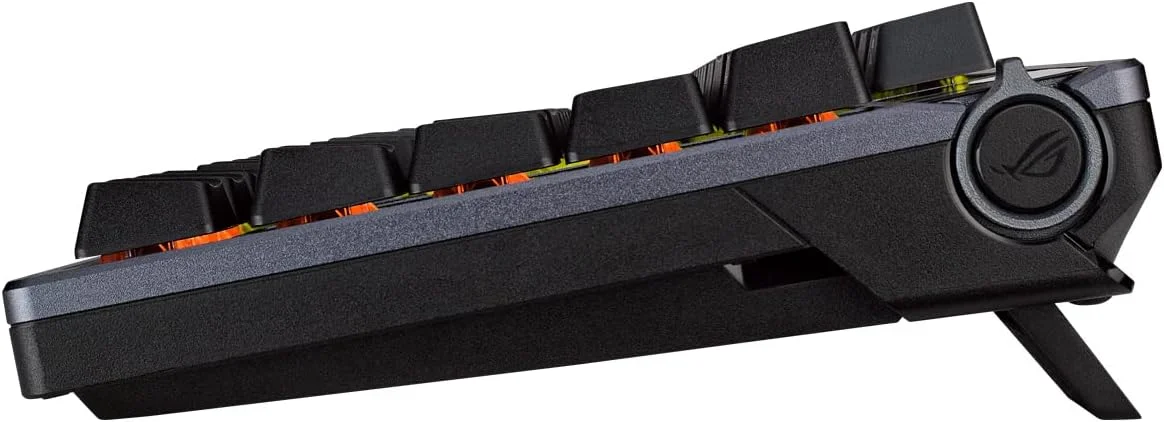 کیبورد گیمینگ مکانیکی ایسوس ROG Azoth با پوشش فلزی 75%، سوییچ ROG NX Red روانکاری شده، کیت روانکاری ABS، اتصال مادون قرمز BT و USB-C، نمایشگر OLED، سه ارتفاع قابل تنظیم و سازگاری با مک