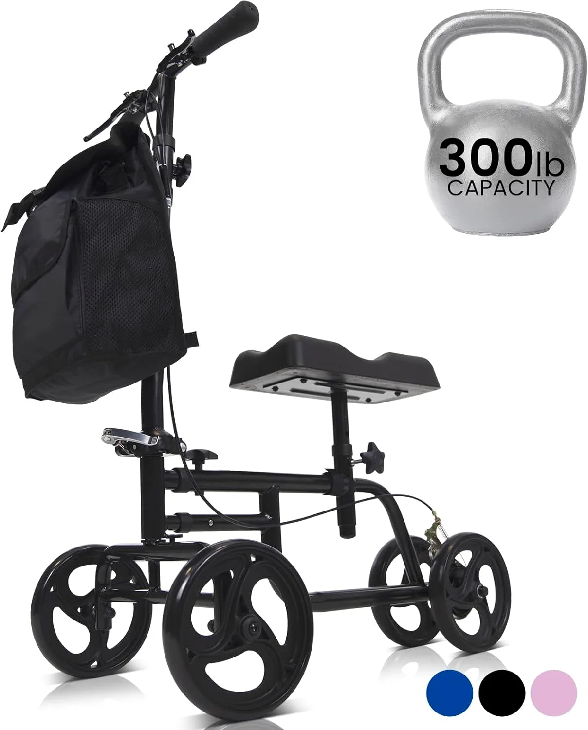 اسکوتر زانو Vive با قابلیت هدایت برای آسیب دیدگی پا، مچ پا و شکستگی ساق پا، اسکوتر چهار چرخ طبی با پد زانو، مناسب بزرگسالان و سالمندان، دارای کیف لوازم همراه اسکوتر زانو Vive با قابلیت هدایت برای آسیب دیدگی پا، مچ پا و شکستگی ساق پا، اسکوتر چهار چرخ طبی با پد زانو، مناسب بزرگسالان و سالمندان، دارای کیف لوازم همراه