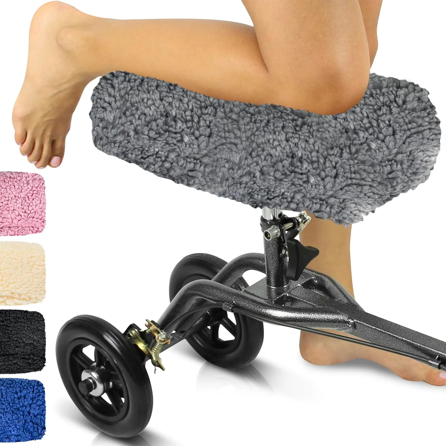 روکش پد اسکوتر زانو Vive Mobility - بالشتک فوم حافظهدار مخمل خوابدار نرم پوست گوسفند بالغ، لوازم جانبی واکر برای غلتک زانو، لوازم جانبی پددار سبد پا راحتی را با آسیب بهبود میبخشد، تناسب جهانی (خاکستری) روکش پد اسکوتر زانو Vive Mobility - بالشتک فوم حافظهدار مخمل خوابدار نرم پوست گوسفند بالغ، لوازم جانبی واکر برای غلتک زانو، لوازم جانبی پددار سبد پا راحتی را با آسیب بهبود میبخشد، تناسب جهانی (خاکستری)