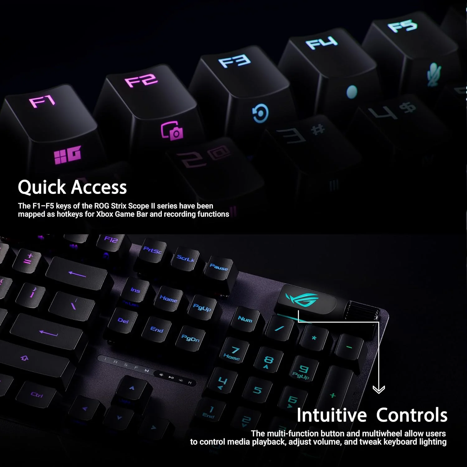 ASUS ROG Strix Scope II RX صفحه کلید مکانیکی گیمینگ Rx Red QWERTY اسپانیایی