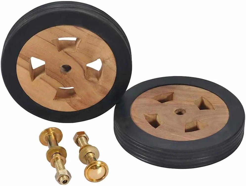 ویدا ایکس ال 2 عدد چرخ یدکی چوب ساج جامد برای تخت آفتابگیر، مقاوم در برابر آب و هوا، لوازم جانبی مبلمان باغی جایگزین فضای باز