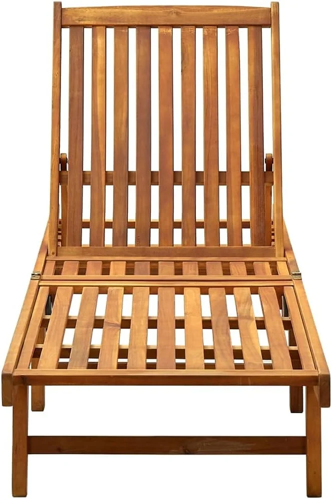 تخت آفتاب‌گیر چوبی آکاسیا جامد vidaXL، مبلمان فضای باز، صندلی آفتاب‌گیر، تخت آفتاب‌گیر چوبی، تخت روز، صندلی باغ، تخت استراحت فضای باز
