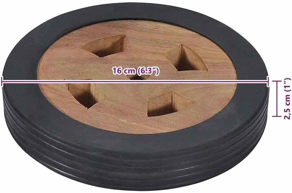 ویدا ایکس ال 2 عدد چرخ یدکی چوب ساج جامد برای تخت آفتابگیر، مقاوم در برابر آب و هوا، لوازم جانبی مبلمان باغی جایگزین فضای باز