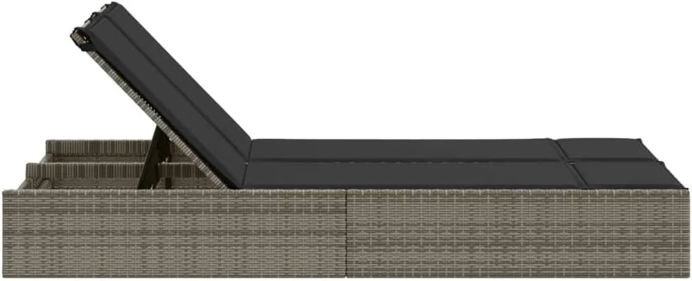 تخت آفتاب دو نفره ویدا ایکس ال با کوسن، تخت آفتاب برای پاسیو باغ فضای باز، تخت روز، تخت استراحت، سبک مدرن، راتان پلی خاکستری تخت آفتاب دو نفره ویدا ایکس ال با کوسن، تخت آفتاب برای پاسیو باغ فضای باز، تخت روز، تخت استراحت، سبک مدرن، راتان پلی خاکستری