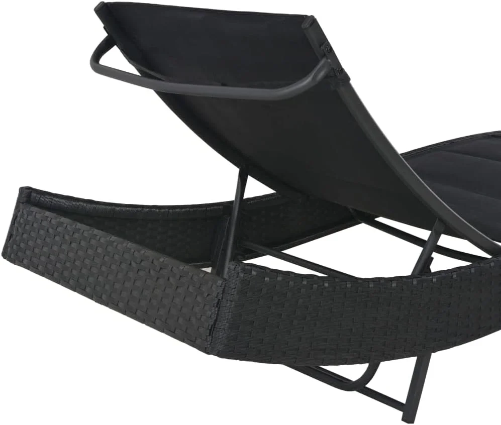 صندلی آفتابگیر رزین بافته شده vidaXL و مبلمان پاسیو باغ پارچه توری ای برای ایوان ساحلی فضای باز صندلی آفتابگیر رزین بافته شده vidaXL و مبلمان پاسیو باغ پارچه توری ای برای ایوان ساحلی فضای باز