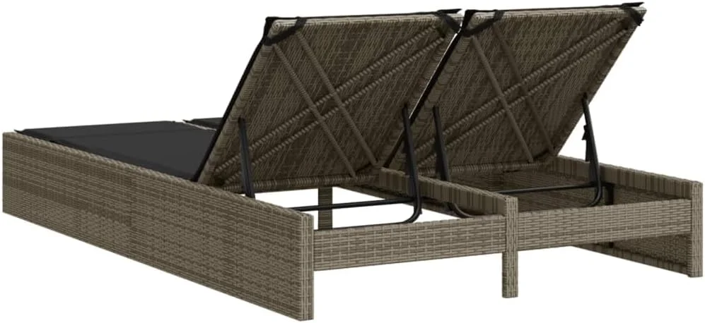 تخت آفتاب دو نفره ویدا ایکس ال با کوسن، تخت آفتاب برای پاسیو باغ فضای باز، تخت روز، تخت استراحت، سبک مدرن، راتان پلی خاکستری تخت آفتاب دو نفره ویدا ایکس ال با کوسن، تخت آفتاب برای پاسیو باغ فضای باز، تخت روز، تخت استراحت، سبک مدرن، راتان پلی خاکستری