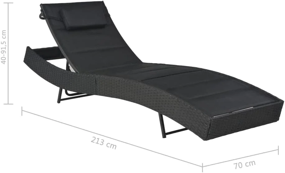 صندلی آفتابگیر رزین بافته شده vidaXL و مبلمان پاسیو باغ پارچه توری ای برای ایوان ساحلی فضای باز صندلی آفتابگیر رزین بافته شده vidaXL و مبلمان پاسیو باغ پارچه توری ای برای ایوان ساحلی فضای باز