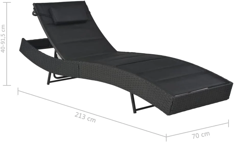 صندلی آفتابگیر رزین بافته شده vidaXL و مبلمان پاسیو باغ پارچه توری ای برای ایوان ساحلی فضای باز صندلی آفتابگیر رزین بافته شده vidaXL و مبلمان پاسیو باغ پارچه توری ای برای ایوان ساحلی فضای باز