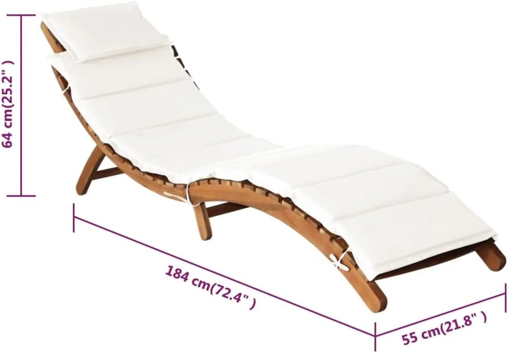 صندلی آفتاب گیر ویدا ایکس ال با کوسن 2 عددی، تخت آفتاب برای پاسیو باغ استخر، تخت خواب روز، تخت استراحت، سبک مدرن، چوب جامد اقاقیا سفید کرم صندلی آفتاب گیر ویدا ایکس ال با کوسن 2 عددی، تخت آفتاب برای پاسیو باغ استخر، تخت خواب روز، تخت استراحت، سبک مدرن، چوب جامد اقاقیا سفید کرم