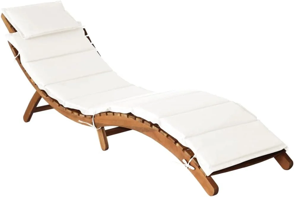 صندلی آفتاب گیر ویدا ایکس ال با کوسن 2 عددی، تخت آفتاب برای پاسیو باغ استخر، تخت خواب روز، تخت استراحت، سبک مدرن، چوب جامد اقاقیا سفید کرم صندلی آفتاب گیر ویدا ایکس ال با کوسن 2 عددی، تخت آفتاب برای پاسیو باغ استخر، تخت خواب روز، تخت استراحت، سبک مدرن، چوب جامد اقاقیا سفید کرم