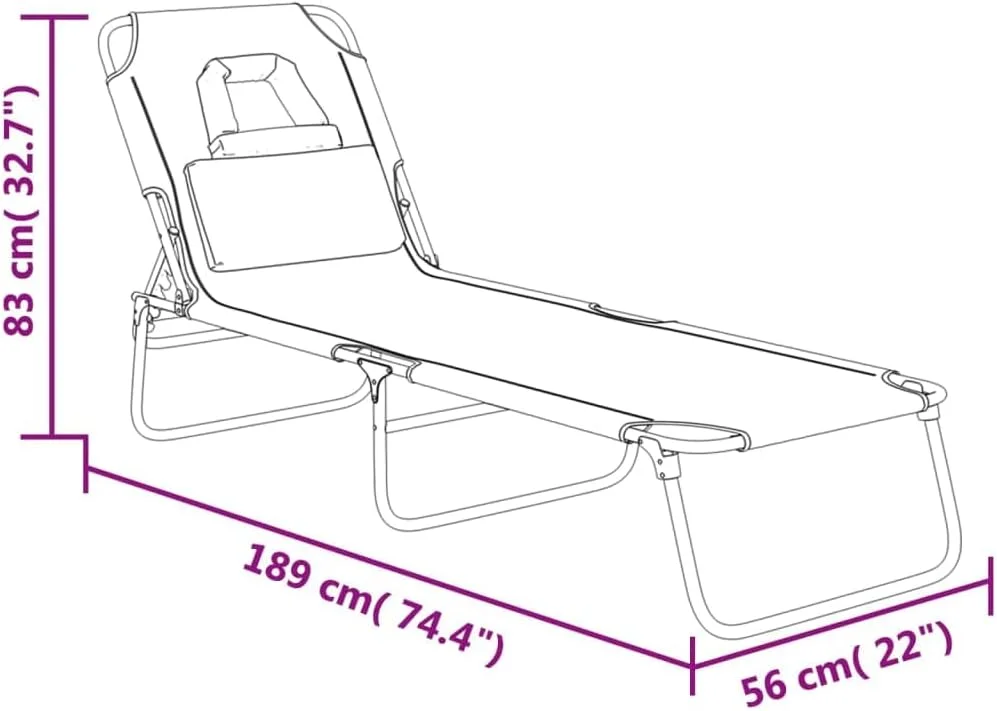 صندلی آفتاب تاشو vidaXL، تخت آفتاب برای باغ، صندلی عرشه ای با بالش، صندلی استراحت، سبک مدرن، پارچه آکسفورد آبی و فولاد با پوشش پودری صندلی آفتاب تاشو vidaXL، تخت آفتاب برای باغ، صندلی عرشه ای با بالش، صندلی استراحت، سبک مدرن، پارچه آکسفورد آبی و فولاد با پوشش پودری
