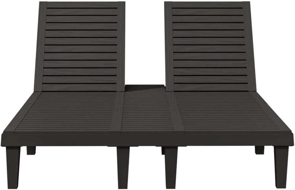 تخت آفتاب دو نفره vidaXL، تخت آفتاب گیر برای پاسیو، باغ، بالکن، صندلی استراحت با پشتی قابل تنظیم، تخت روز، سبک مدرن، پلی پروپیلن مشکی تخت آفتاب دو نفره vidaXL، تخت آفتاب گیر برای پاسیو، باغ، بالکن، صندلی استراحت با پشتی قابل تنظیم، تخت روز، سبک مدرن، پلی پروپیلن مشکی