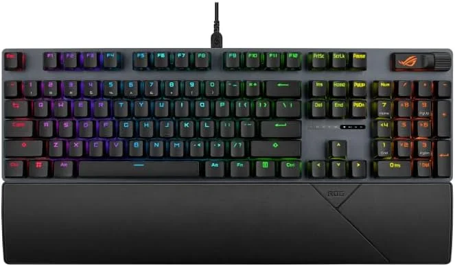 ASUS ROG Strix Scope II X Gaming Keyboard: Hot-swappable ROG NX Mechanical Switches V2, PBT Doubleshot Keycaps, UV-coated ABS Keycaps, Streaming Hotkeys - Arabic Layout - Black