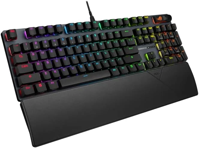 ASUS ROG Strix Scope II X Gaming Keyboard: Hot-swappable ROG NX Mechanical Switches V2, PBT Doubleshot Keycaps, UV-coated ABS Keycaps, Streaming Hotkeys - Arabic Layout - Black