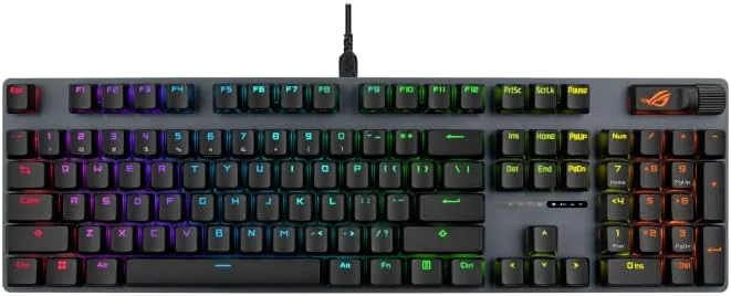 ASUS ROG Strix Scope II X Gaming Keyboard: Hot-swappable ROG NX Mechanical Switches V2, PBT Doubleshot Keycaps, UV-coated ABS Keycaps, Streaming Hotkeys - Arabic Layout - Black