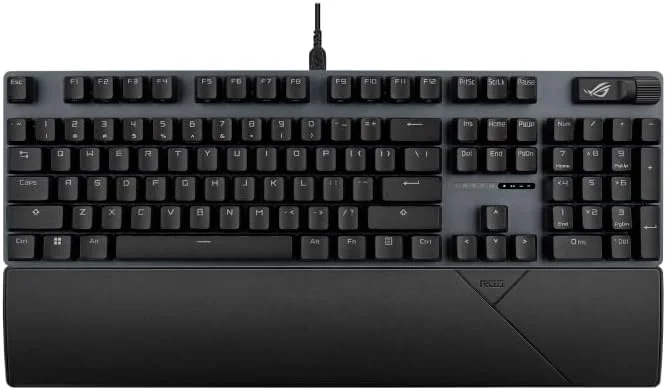 ASUS ROG Strix Scope II X Gaming Keyboard: Hot-swappable ROG NX Mechanical Switches V2, PBT Doubleshot Keycaps, UV-coated ABS Keycaps, Streaming Hotkeys - Arabic Layout - Black
