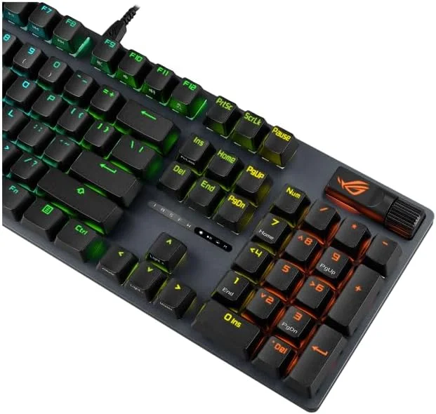 ASUS ROG Strix Scope II X Gaming Keyboard: Hot-swappable ROG NX Mechanical Switches V2, PBT Doubleshot Keycaps, UV-coated ABS Keycaps, Streaming Hotkeys - Arabic Layout - Black