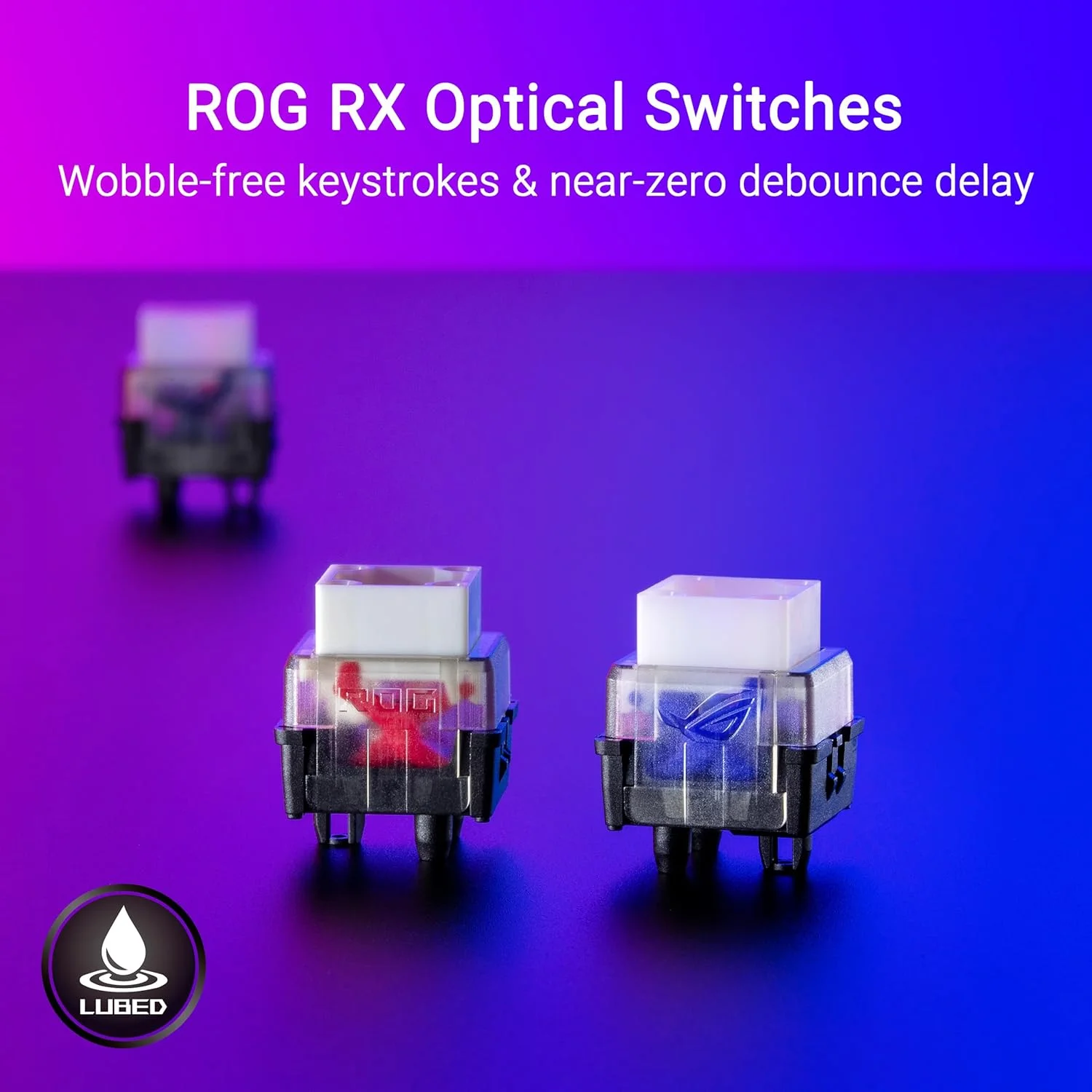 کیبورد گیمینگ بی سیم ایسوس ROG Strix Scope II 96 RX، اتصال سه حالته، سوییچ های اپتیکال آبی ROG RX از پیش روغن کاری شده، فوم میرایی، کلیدهای ABS با تم ROG اضافی، طرح بندی AR، مشکی