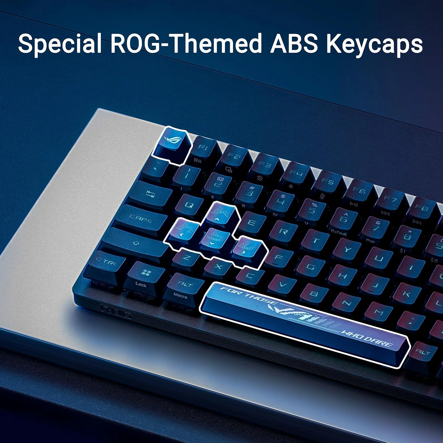 کیبورد گیمینگ بی سیم ایسوس ROG Strix Scope II 96 RX، اتصال سه حالته، سوییچ های اپتیکال آبی ROG RX از پیش روغن کاری شده، فوم میرایی، کلیدهای ABS با تم ROG اضافی، طرح بندی AR، مشکی