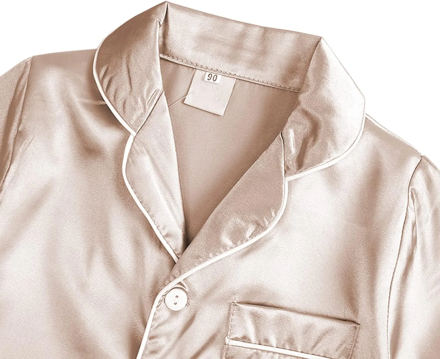 ست پیژامه ساتن بچه گانه Verve Jelly، آستین بلند و کوتاه، دکمه دار، تاپ و شلوار، لباس خواب ست پیژامه ساتن بچه گانه Verve Jelly، آستین بلند و کوتاه، دکمه دار، تاپ و شلوار، لباس خواب