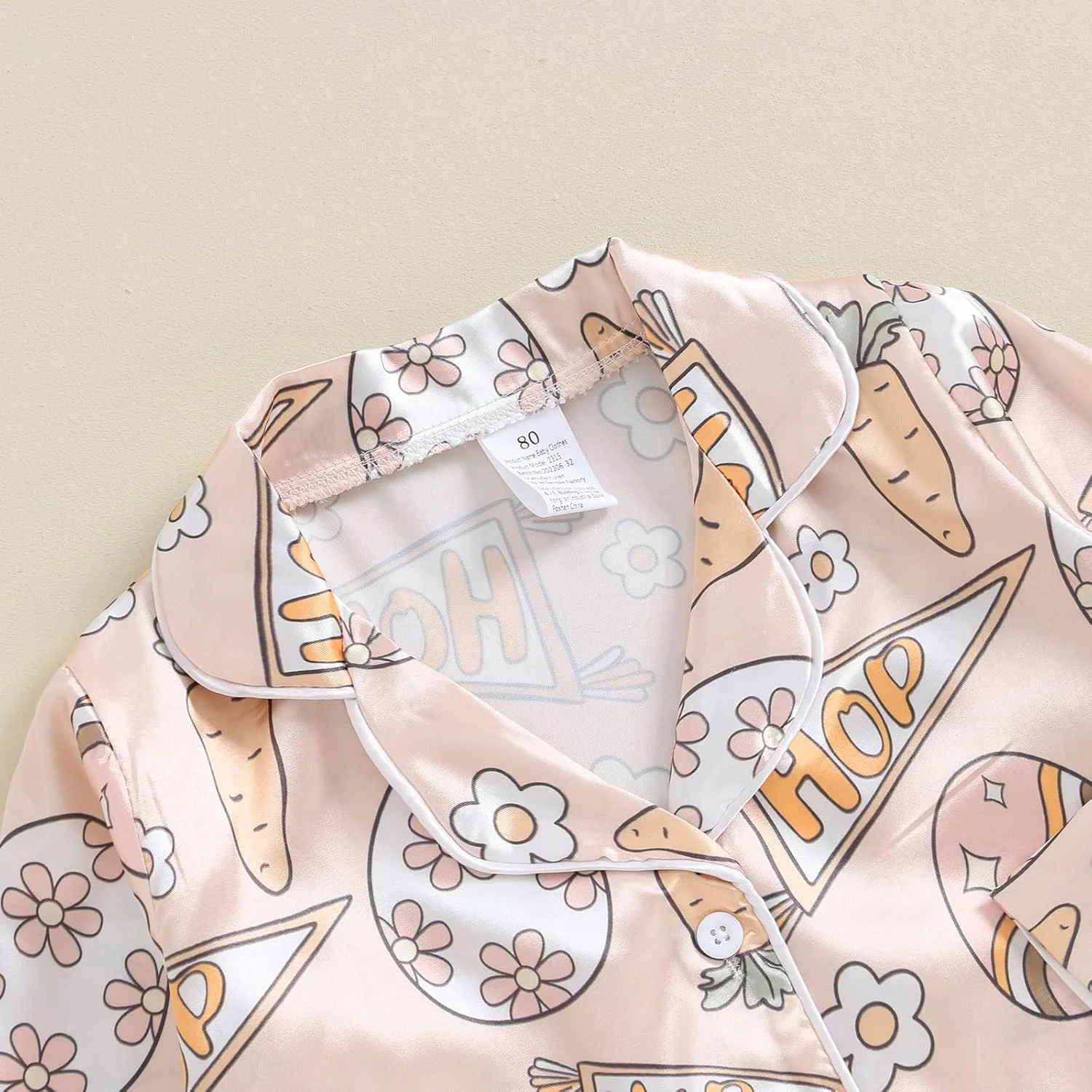 ست پیژامه عید پاک نوزاد پسرانه دخترانه، طرح خرگوش، آستین بلند، دکمه دار، شلوار گشاد، لباس راحتی 2 تکه ست پیژامه عید پاک نوزاد پسرانه دخترانه، طرح خرگوش، آستین بلند، دکمه دار، شلوار گشاد، لباس راحتی 2 تکه