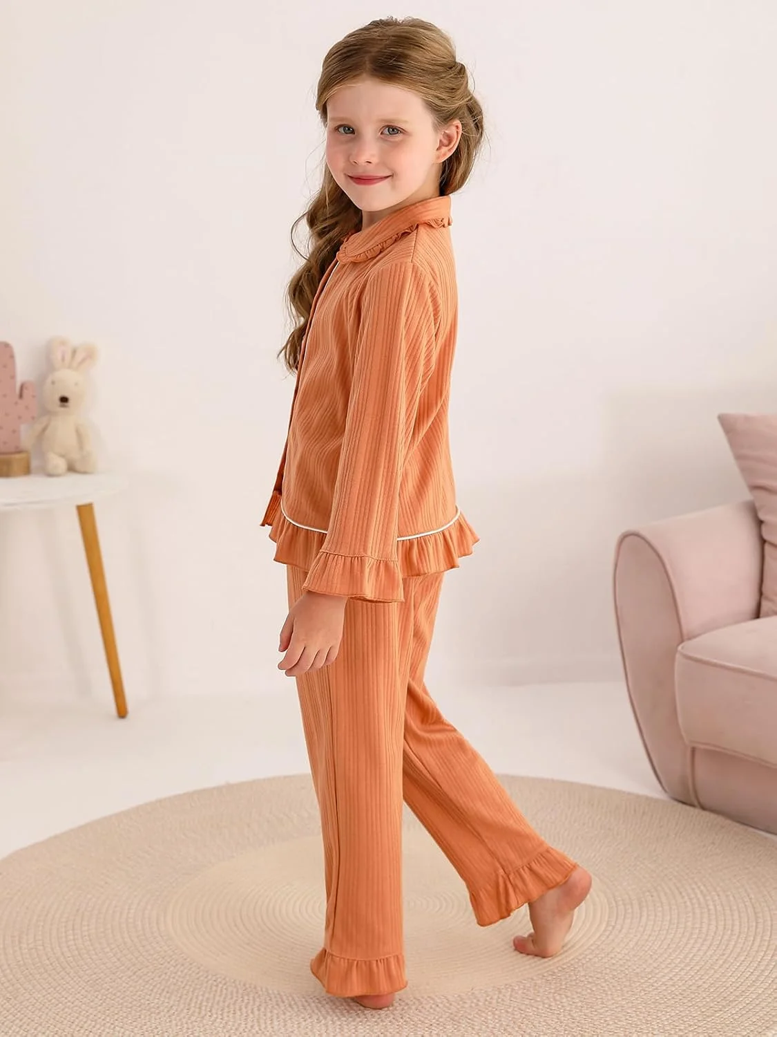 ست پیژامه دخترانه نوزادی Naiyafly، پیژامه آستین بلند دکمه دار، لباس خواب، لباس راحتی، ست لباس برای دختران کوچک ست پیژامه دخترانه نوزادی Naiyafly، پیژامه آستین بلند دکمه دار، لباس خواب، لباس راحتی، ست لباس برای دختران کوچک