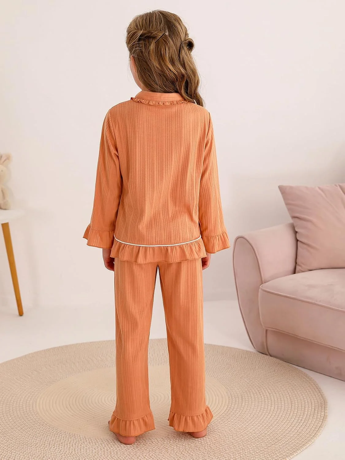 ست پیژامه دخترانه نوزادی Naiyafly، پیژامه آستین بلند دکمه دار، لباس خواب، لباس راحتی، ست لباس برای دختران کوچک ست پیژامه دخترانه نوزادی Naiyafly، پیژامه آستین بلند دکمه دار، لباس خواب، لباس راحتی، ست لباس برای دختران کوچک