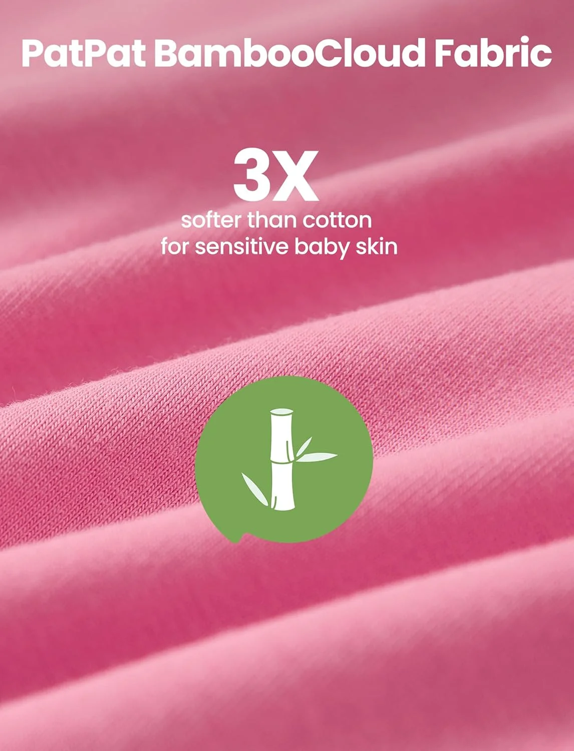 پک 3 عددی رامپر نوزادی دخترانه پت پت 0-24 ماهه، ست پیژامه ویسکوز بامبو با طرح های زیبا، دو دنیای رنگی، صورتی، 0-3 ماه