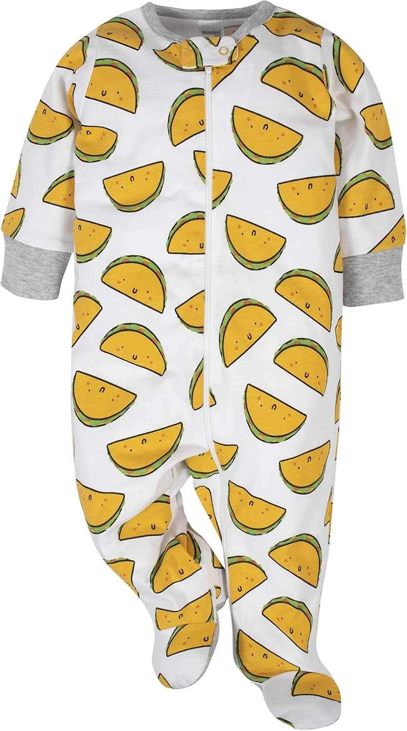 لباس خواب یکسره نوزادی پسرانه Onesies Brand، بسته 4 عددی