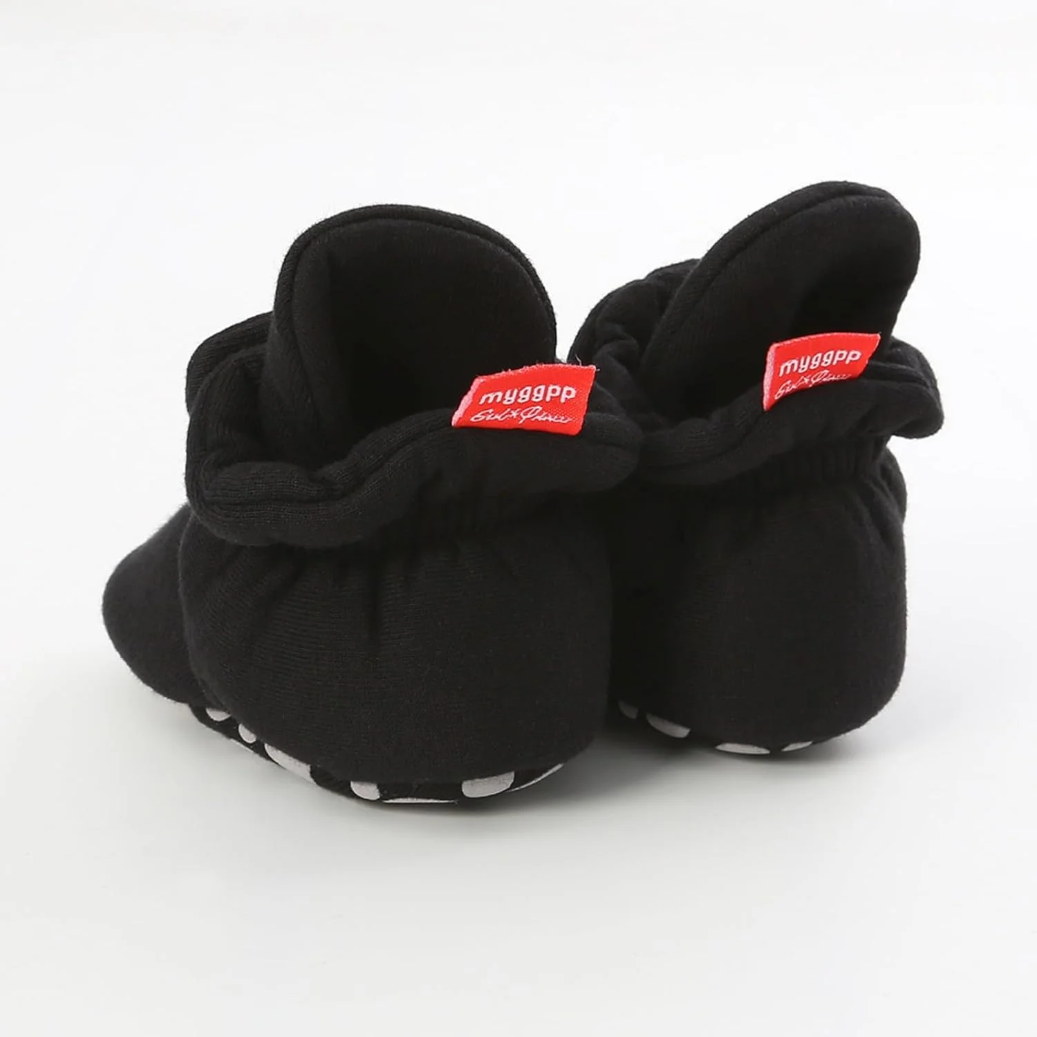 جوراب پاپوش نوزادی پسرانه دخترانه AKINGIO ضد لغزش نرم جورابی بوت پنبه ای کفش های تخت نوزاد اولین قدم سیاه 12 سانتی متر جوراب پاپوش نوزادی پسرانه دخترانه AKINGIO ضد لغزش نرم جورابی بوت پنبه ای کفش های تخت نوزاد اولین قدم سیاه 12 سانتی متر