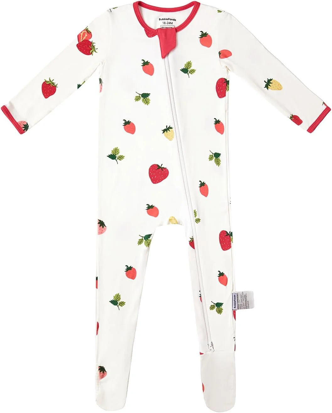 لباس خواب نوزادی بامبو اوکاین مدل BubblePanda، لباس بچه گانه پسرانه دخترانه زیپ دار جلو باز یکسره ضد لغزش