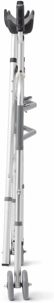 واکر ایستاده Medline با چرخ‌های دوتایی 5 اینچی، واکر ساعدی با تکیه‌گاه بازو، قابل تنظیم ارتفاع، ظرفیت وزن 300 پوند