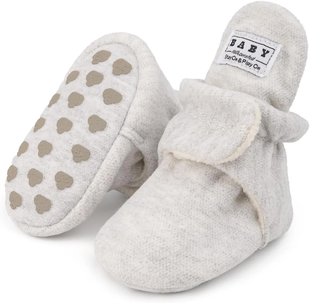 جوراب پاپوش پشمی نرم نوزادی پسرانه دخترانه بابل ویت، ضد لغزش، مناسب برای اولین قدم های کودک در زمستان جوراب پاپوش پشمی نرم نوزادی پسرانه دخترانه بابل ویت، ضد لغزش، مناسب برای اولین قدم های کودک در زمستان