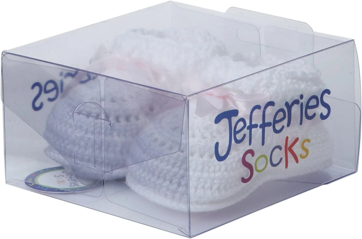 جوراب های نوزادی دخترانه و پسرانه Jefferies Socks مدل بوت دست بافت با روبان ساتن، سفید/سفید، نوزاد جوراب های نوزادی دخترانه و پسرانه Jefferies Socks مدل بوت دست بافت با روبان ساتن، سفید/سفید، نوزاد