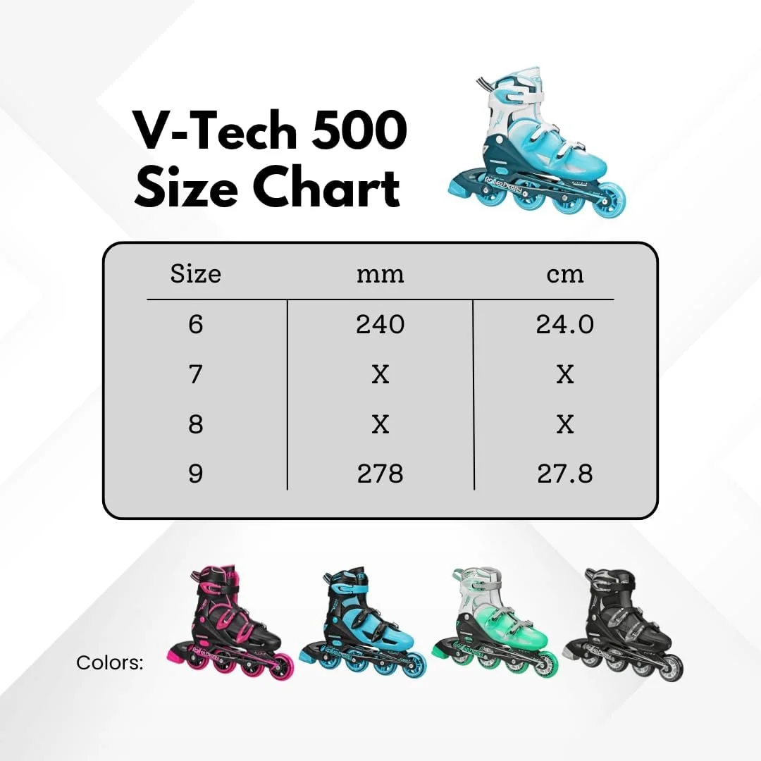 اسکیت های اینلاین Roller Derby Vtech/Cobra با سایز قابل تنظیم برای کودکان، نوجوانان و بزرگسالان اسکیت های اینلاین Roller Derby Vtech/Cobra با سایز قابل تنظیم برای کودکان، نوجوانان و بزرگسالان