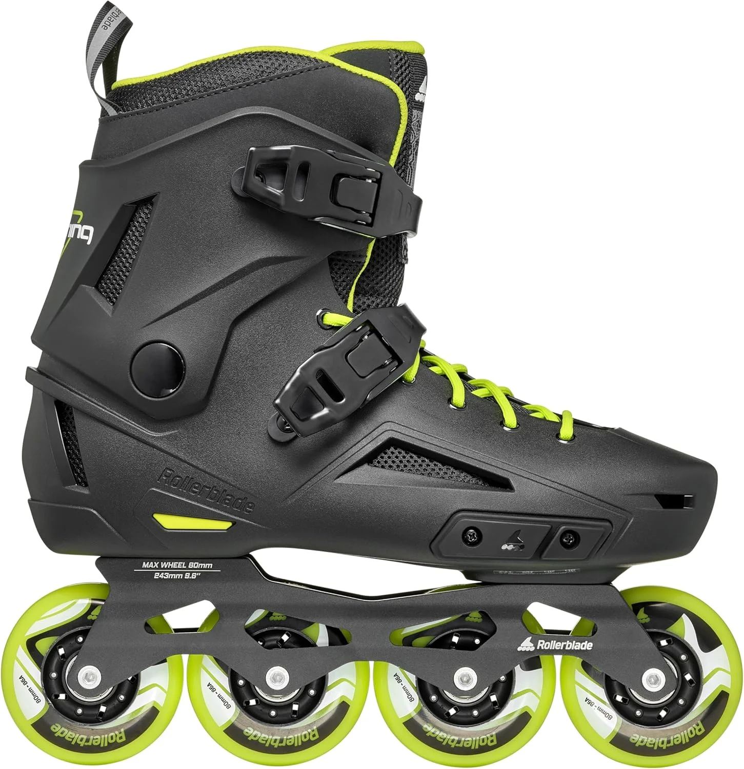 اسکیت اینلاین شهری مردانه Rollerblade Lightning، مشکی و لیمویی اسکیت اینلاین شهری مردانه Rollerblade Lightning، مشکی و لیمویی