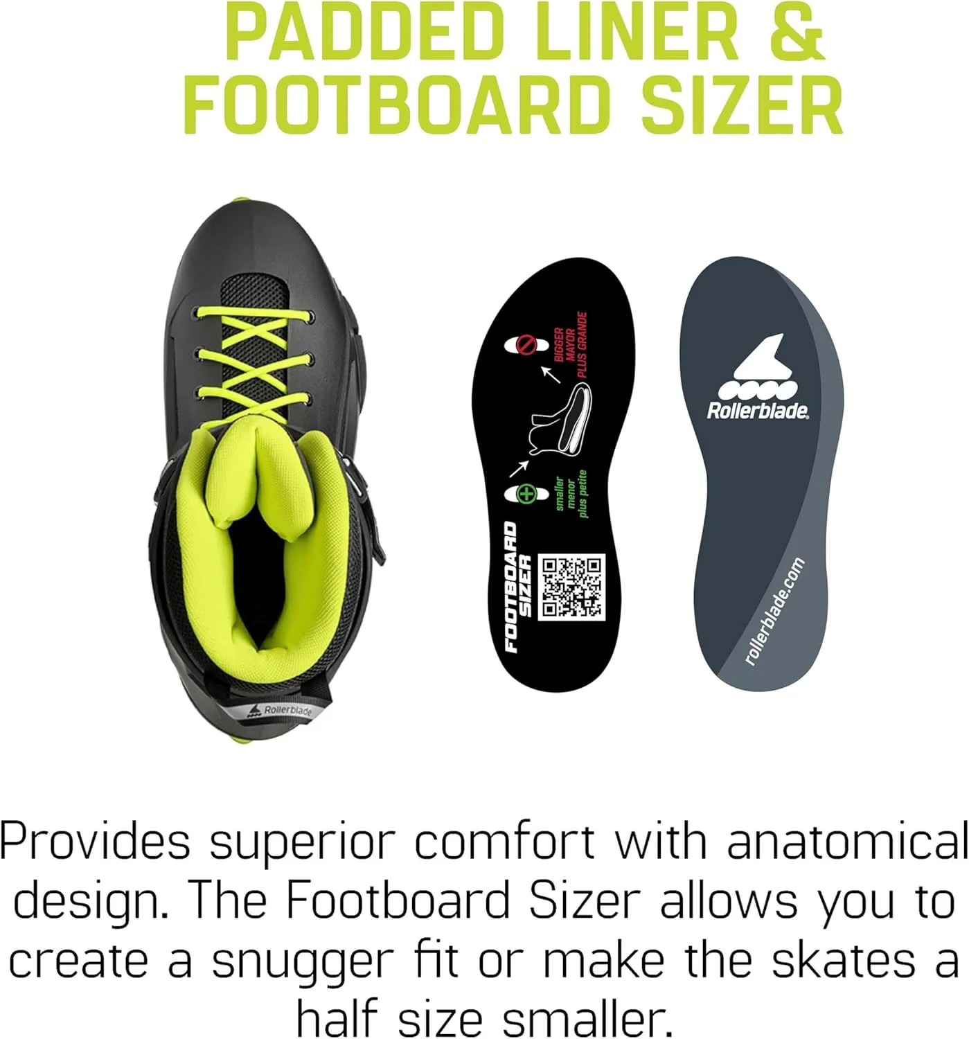 اسکیت اینلاین شهری مردانه Rollerblade Lightning، مشکی و لیمویی اسکیت اینلاین شهری مردانه Rollerblade Lightning، مشکی و لیمویی