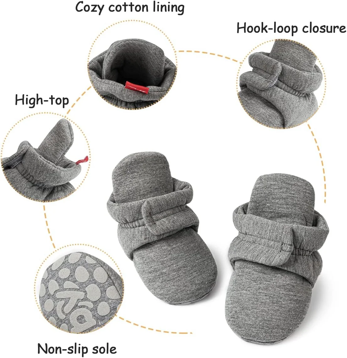 کفش پاپوش نوزادی پسرانه دخترانه KIDSUN، پاپوش پشمی گرم زمستانی ضد لغزش کفش پاپوش نوزادی پسرانه دخترانه KIDSUN، پاپوش پشمی گرم زمستانی ضد لغزش