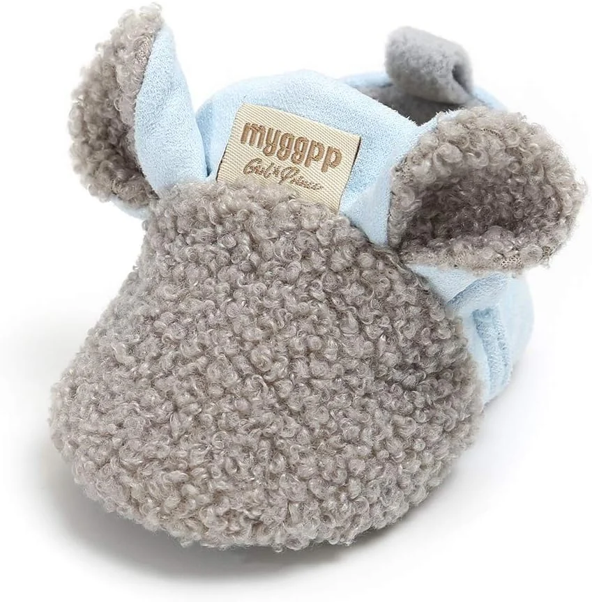 LACOFIA کفش های زمستانی گرم نوزاد پسر دختر بچه گانه، کفش های نرم و ضد لغزش