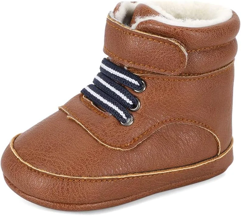 بوت های زمستانی کابویی پسرانه LACOFIA، بوت های برفی بدون لغزش بند دار بوت های زمستانی کابویی پسرانه LACOFIA، بوت های برفی بدون لغزش بند دار