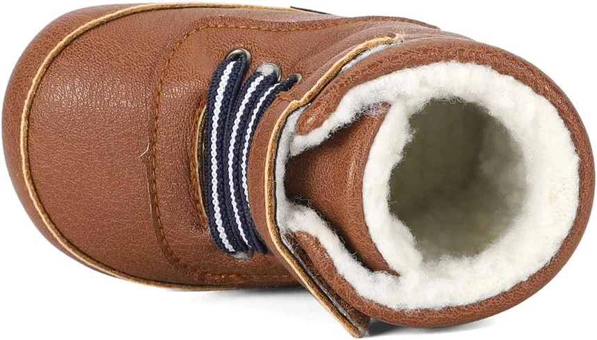 بوت های زمستانی کابویی پسرانه LACOFIA، بوت های برفی بدون لغزش بند دار بوت های زمستانی کابویی پسرانه LACOFIA، بوت های برفی بدون لغزش بند دار