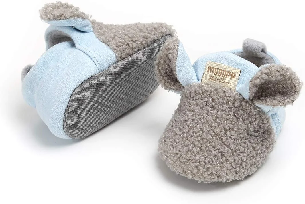 LACOFIA کفش های زمستانی گرم نوزاد پسر دختر بچه گانه، کفش های نرم و ضد لغزش LACOFIA کفش های زمستانی گرم نوزاد پسر دختر بچه گانه، کفش های نرم و ضد لغزش