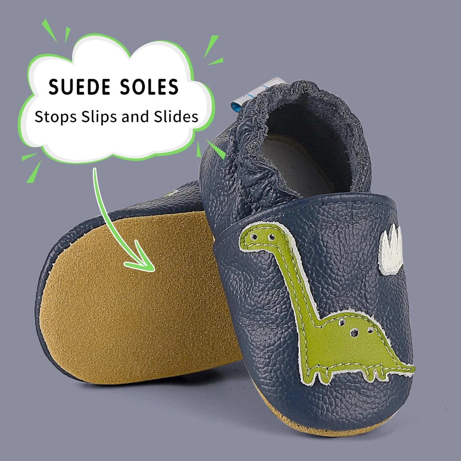 کفش‌های چرمی نرم نوزادی LACOFIA، اولین قدم‌ها، پاپوش‌های نوزادی با زیره نرم ضد لغزش