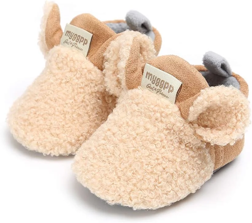 پاپوش زمستانی گرم و نرم ضد لغزش نوزاد پسرانه و دخترانه LACOFIA، قهوه ای، 12-18 ماه پاپوش زمستانی گرم و نرم ضد لغزش نوزاد پسرانه و دخترانه LACOFIA، قهوه ای، 12-18 ماه